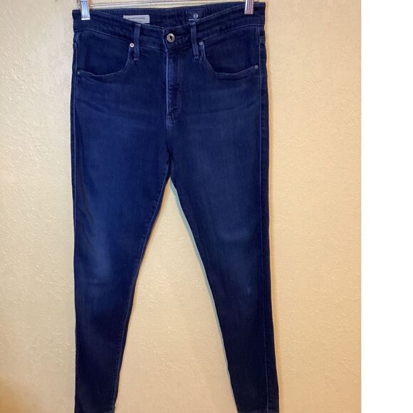 Ag Adriano Goldschmied Denim - Adriano Goldschmied Dark Wash, The Farrah Skinny, high rise jeans, size 29R